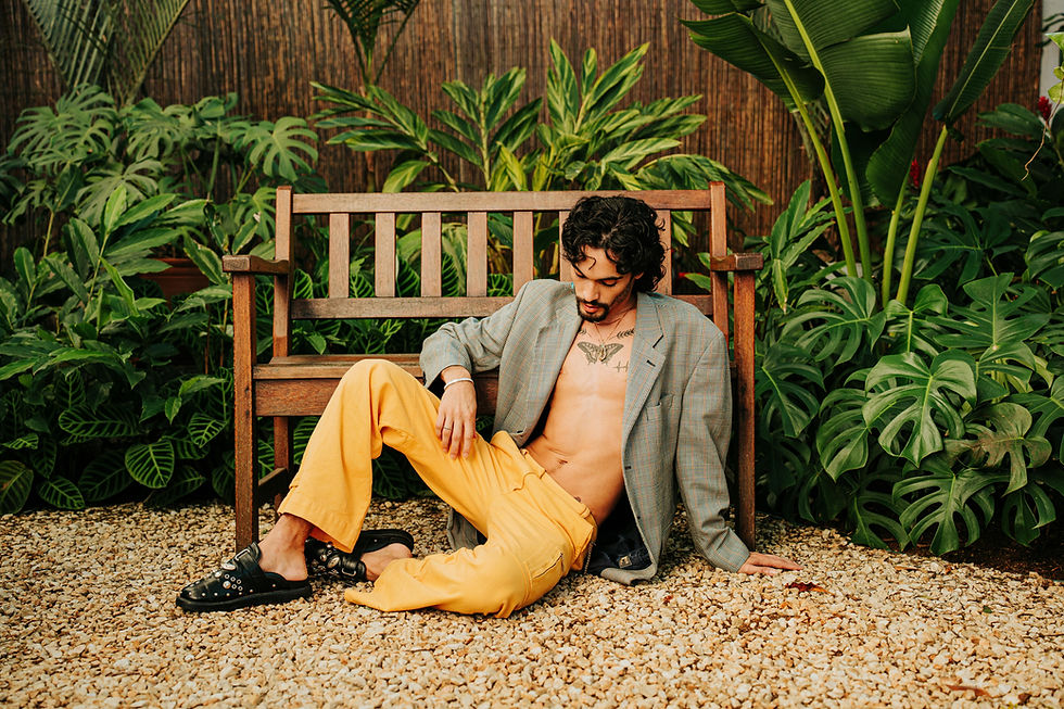 man sitting down in bali