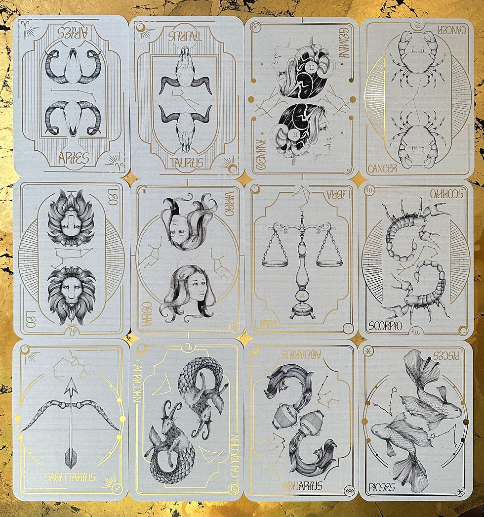 Thumbnail: Zodiac gold foil print