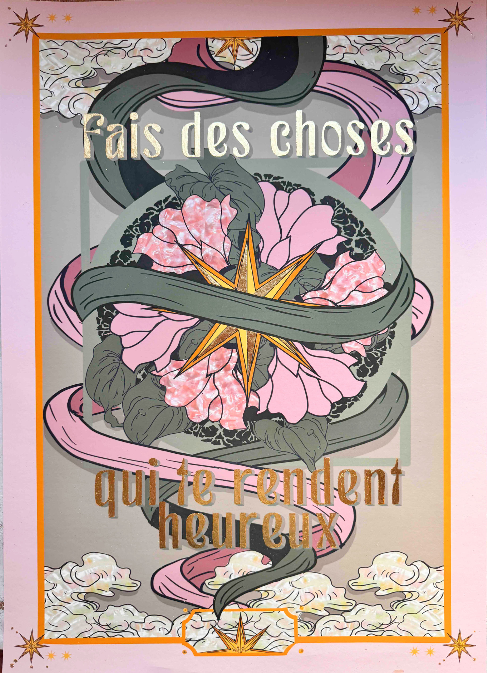 23.5ct Gold Leaf Print - Limited Edition