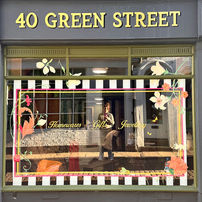 hand painted signwriting Cambridge with window display
