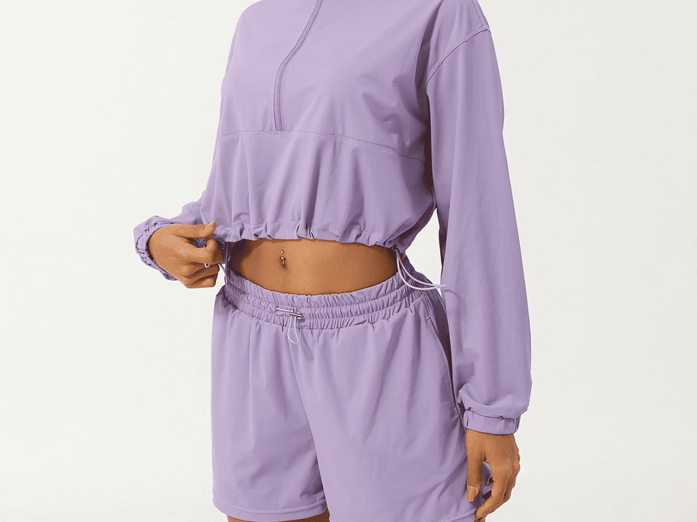 Women's Outdoor Running Suit Solid Color Breathable Quick Dry Yoga Set