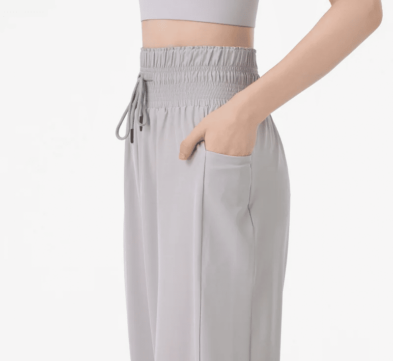 Women'sOutdoor Running Jogger Pants High Waist Drawstring