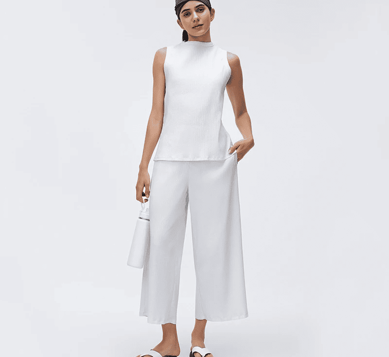 Women's Two-Piece Fitness Yoga Set Tank Top High-Waist Pants