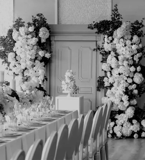 Deluxe White Rose and Greenery Premium F
