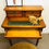 Miniature : Façade du bureau avec grand tiroir central et poignées d’origine – mobilier ancien à Loudun (86)