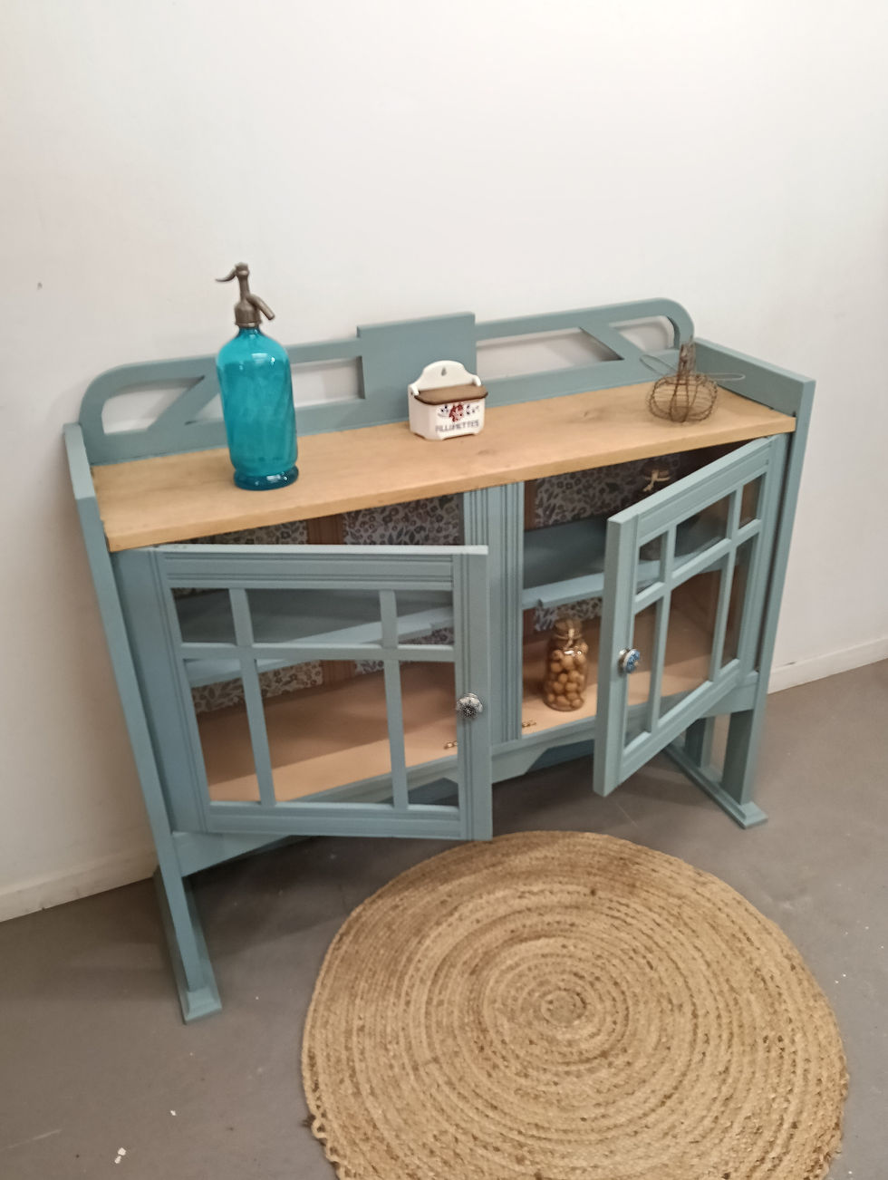 buffet-bas-art-déco-relooké-bleu-orage-et-bois-loudun-vienne