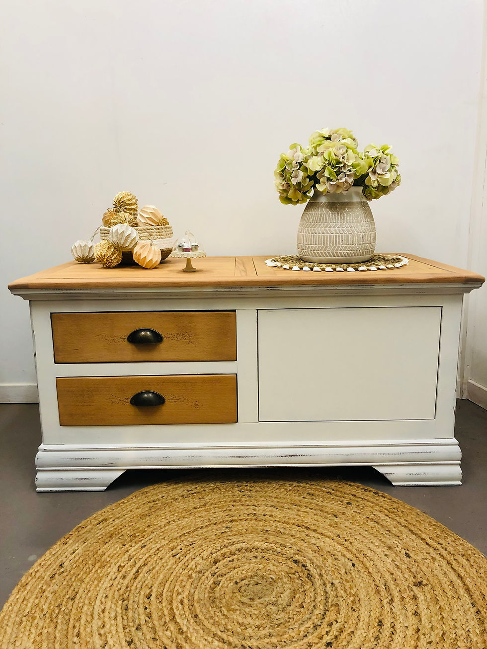 Miniature : Table basse coffre en merisier