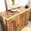 Miniature : Buffet Art Déco en noyer au Motif Floral