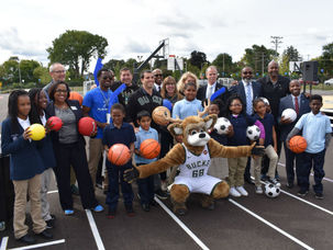 Bucks, Johnson Controls open sports complex at Browning Elementary