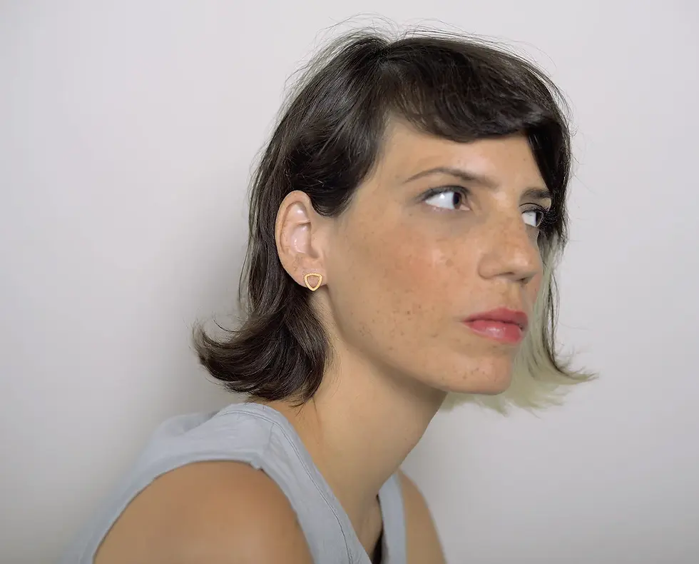 Thumbnail: Small Wire Triangle Earrings