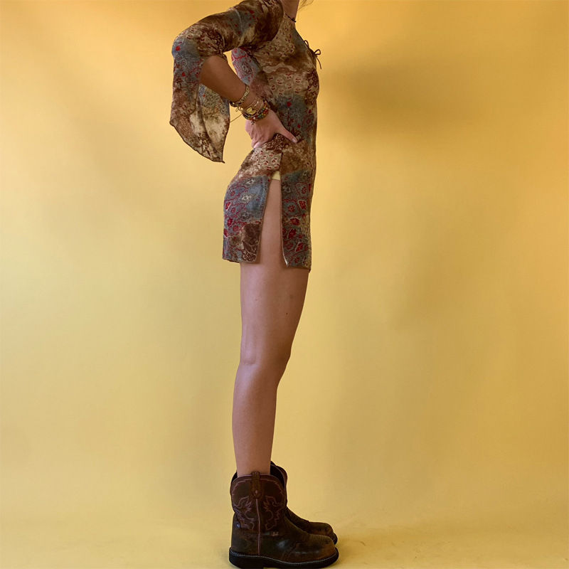 Thumbnail: Retro Grunge Fairycore Mini Dress 