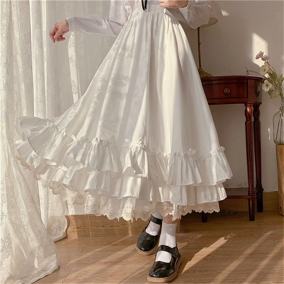 Thumbnail: Vintage French Hepburn Pleated Skirt