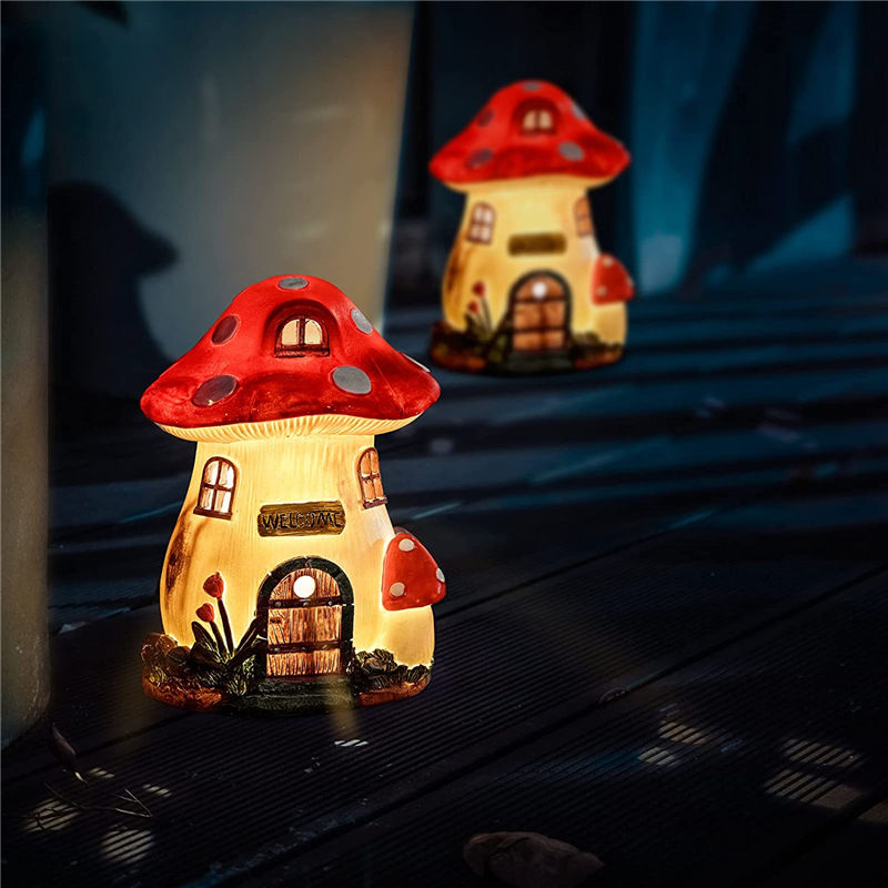 Thumbnail: Mushroom House Solar Lamp Ornaments
