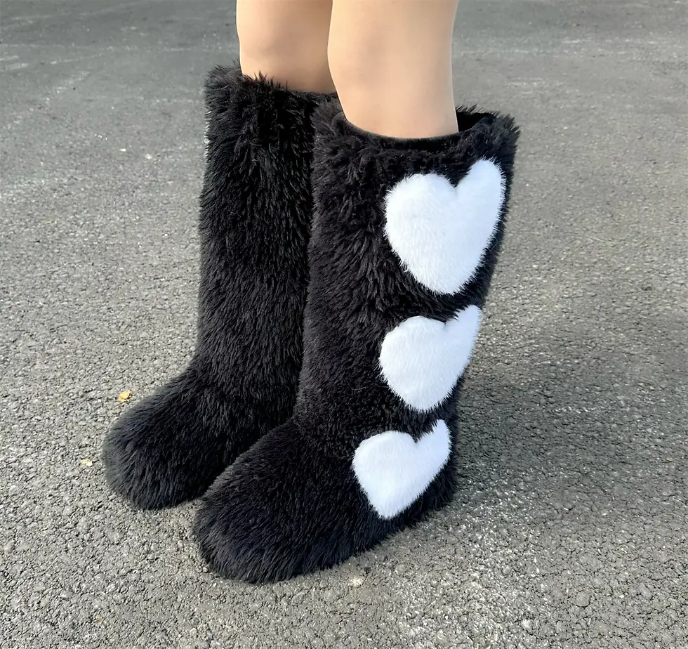 Thumbnail: Candy Girl Heart Shaped Boots 