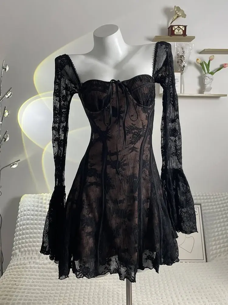 Thumbnail: Fairy Corset Lace mini dress