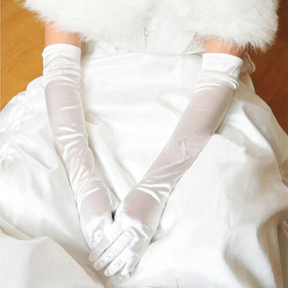 1 Pair Satin Gloves