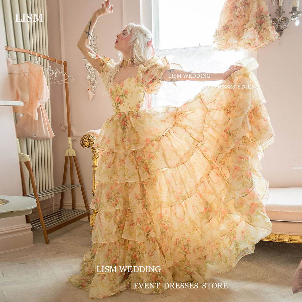 Thumbnail: Dreamlike Yellow Monet dress