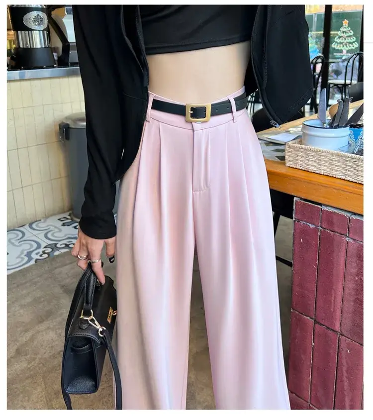 Thumbnail:  High Waist Women's Wide Leg Pants with Belt 
