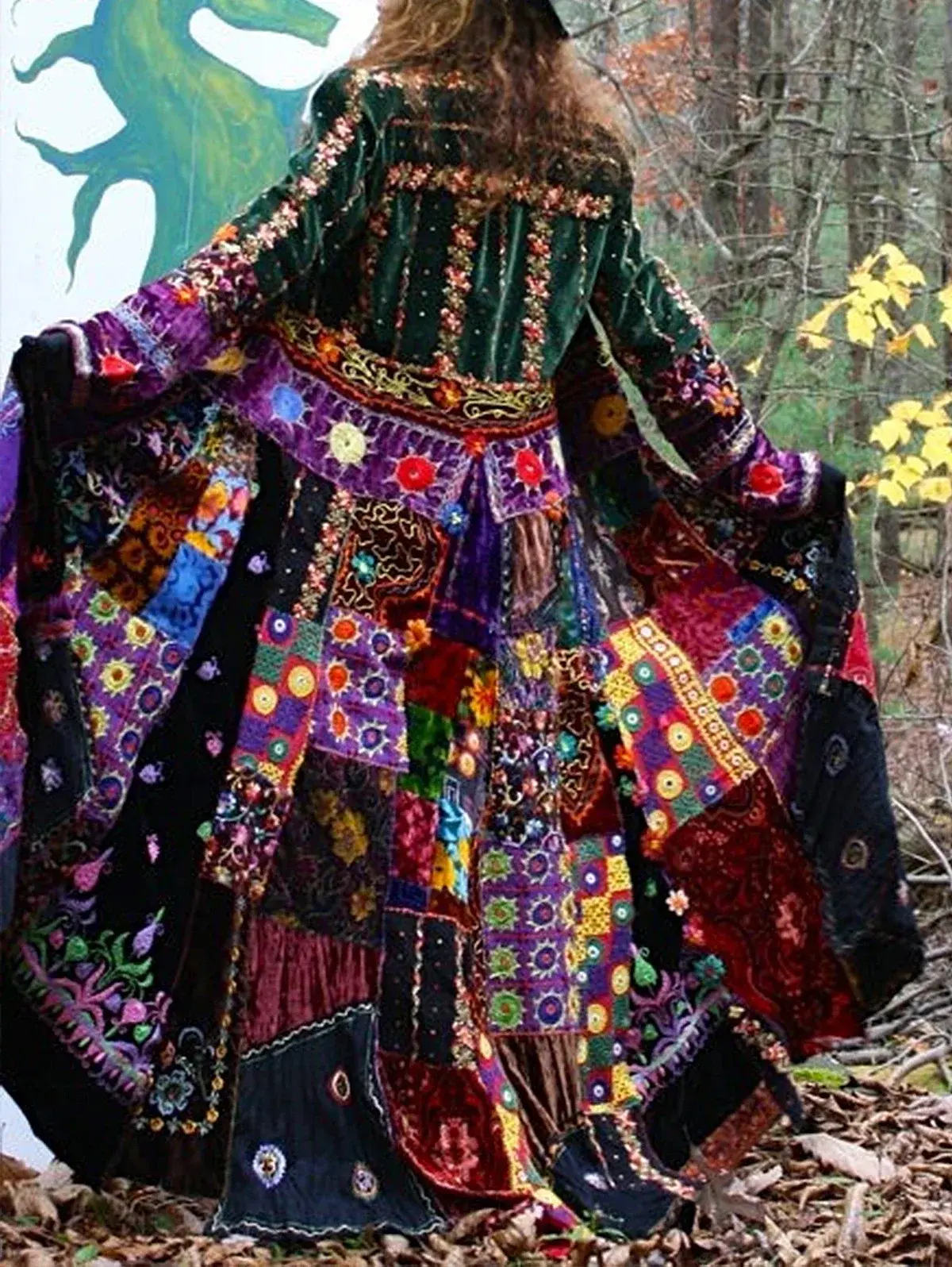 Stevie Nicks patchwork dress coat