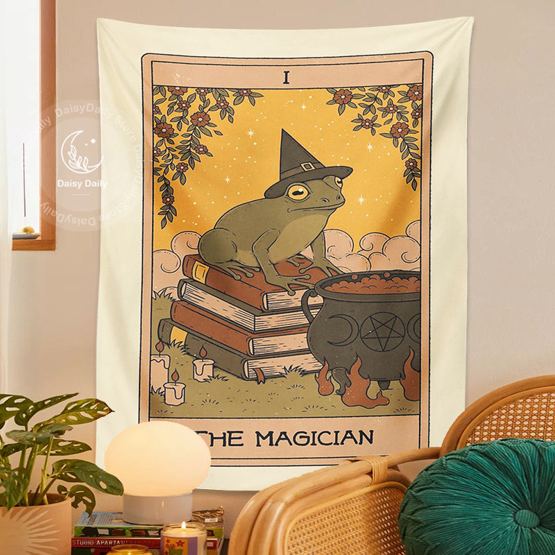Thumbnail: Vintage Frog Magician Tapestry 