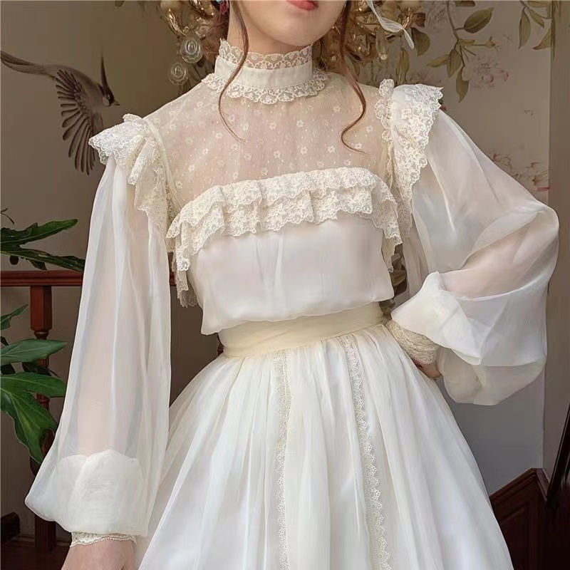Thumbnail: Vintage Cottage Chiffon Gatsby Dress 