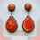 Thumbnail: Orange Spiny Oyster Shell Earrings 