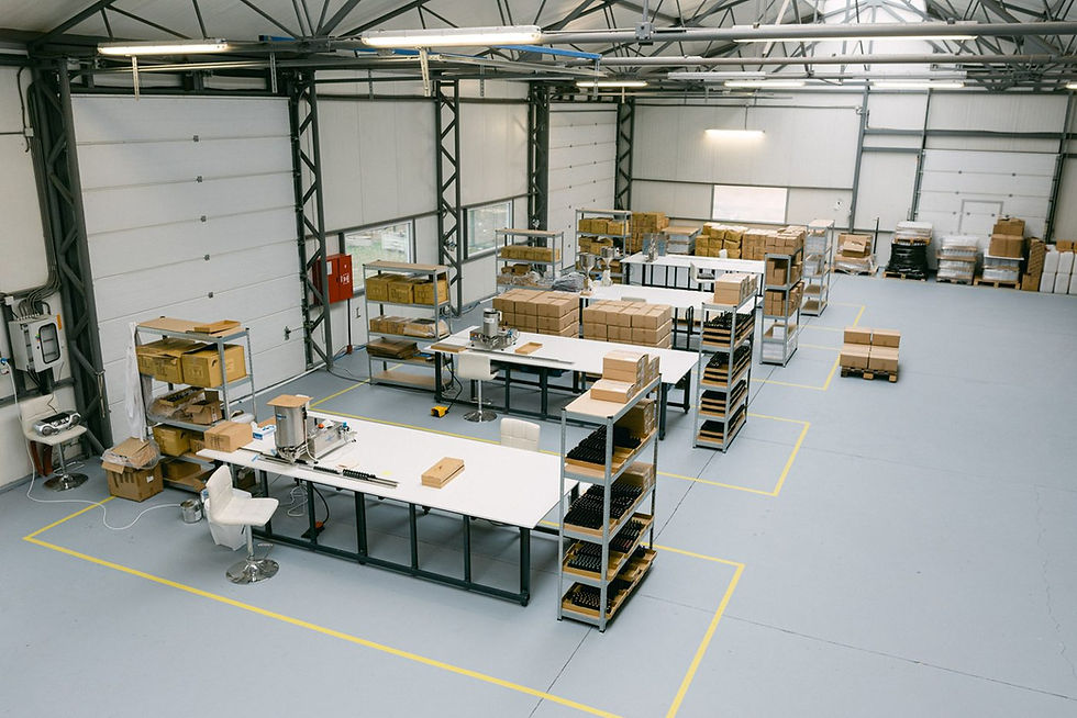 Production and packing hall