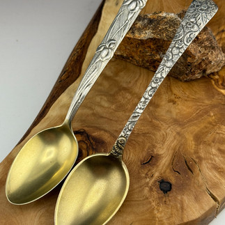 Tiffany Sterling Silver Set of 12 Demitasse Spoons Mixed Metal