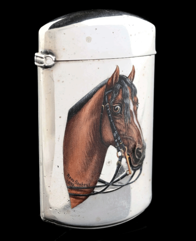 Horse-French-Artist--Sterling-Siler-Antique-Match-Safe-Match-Box-Rare.gif