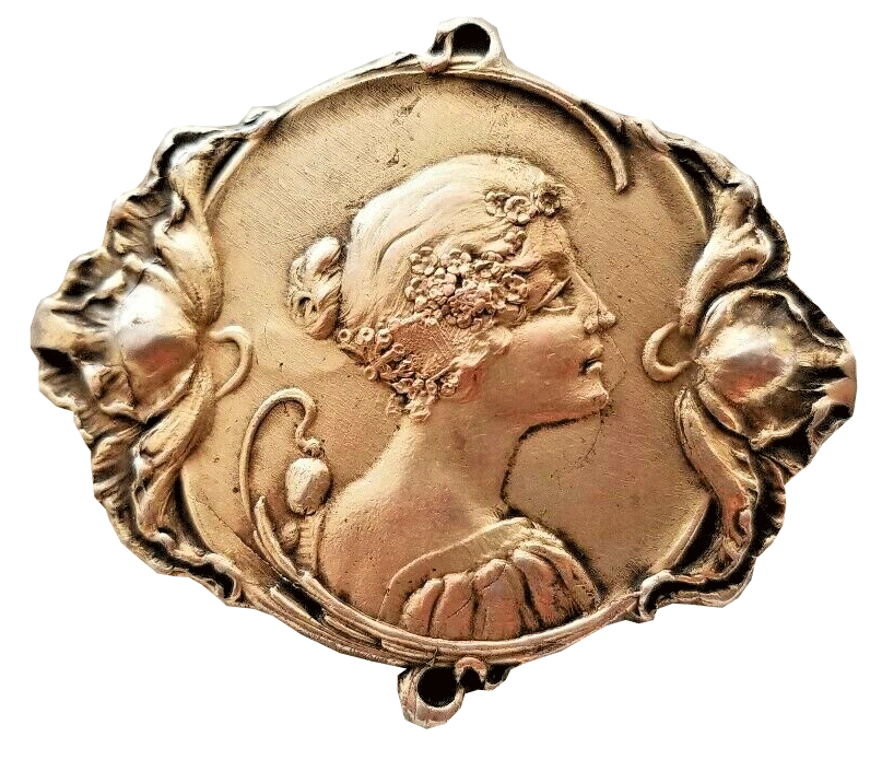 Shiebler Etruscan Medallion Homeric Pattern Sterling Jewelry  
