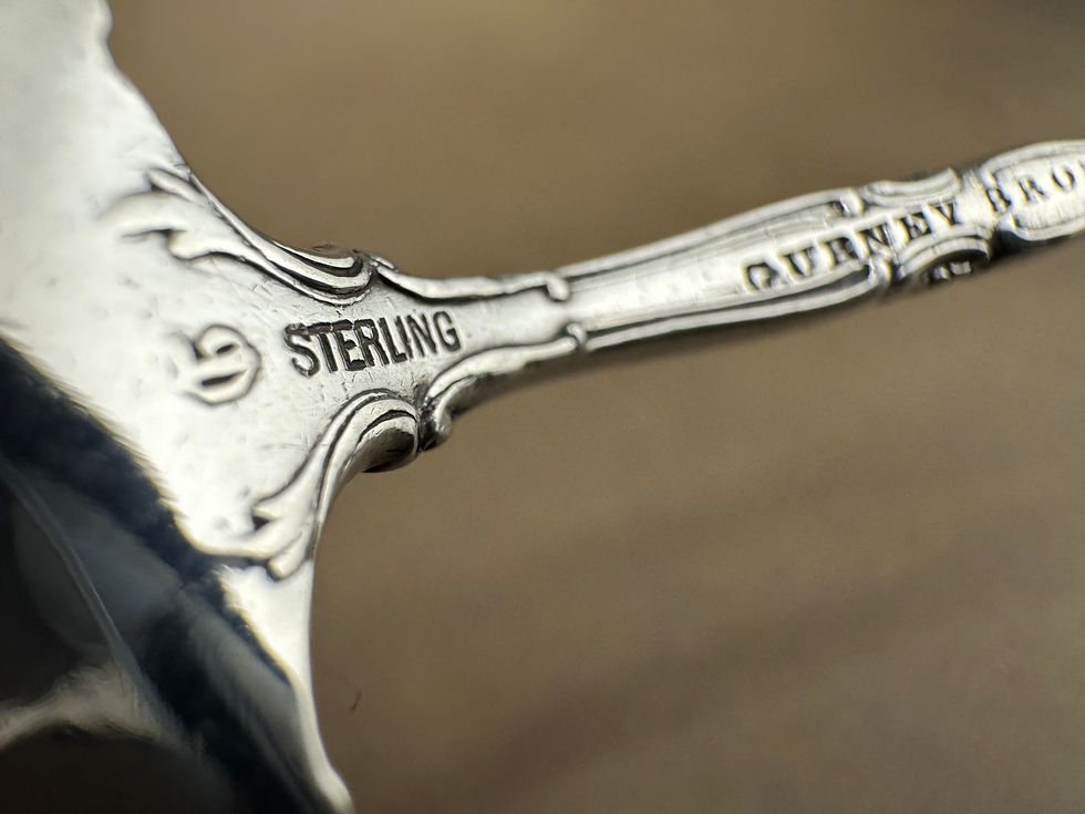 Durgin Sterling Silver Marks with the big script "D"