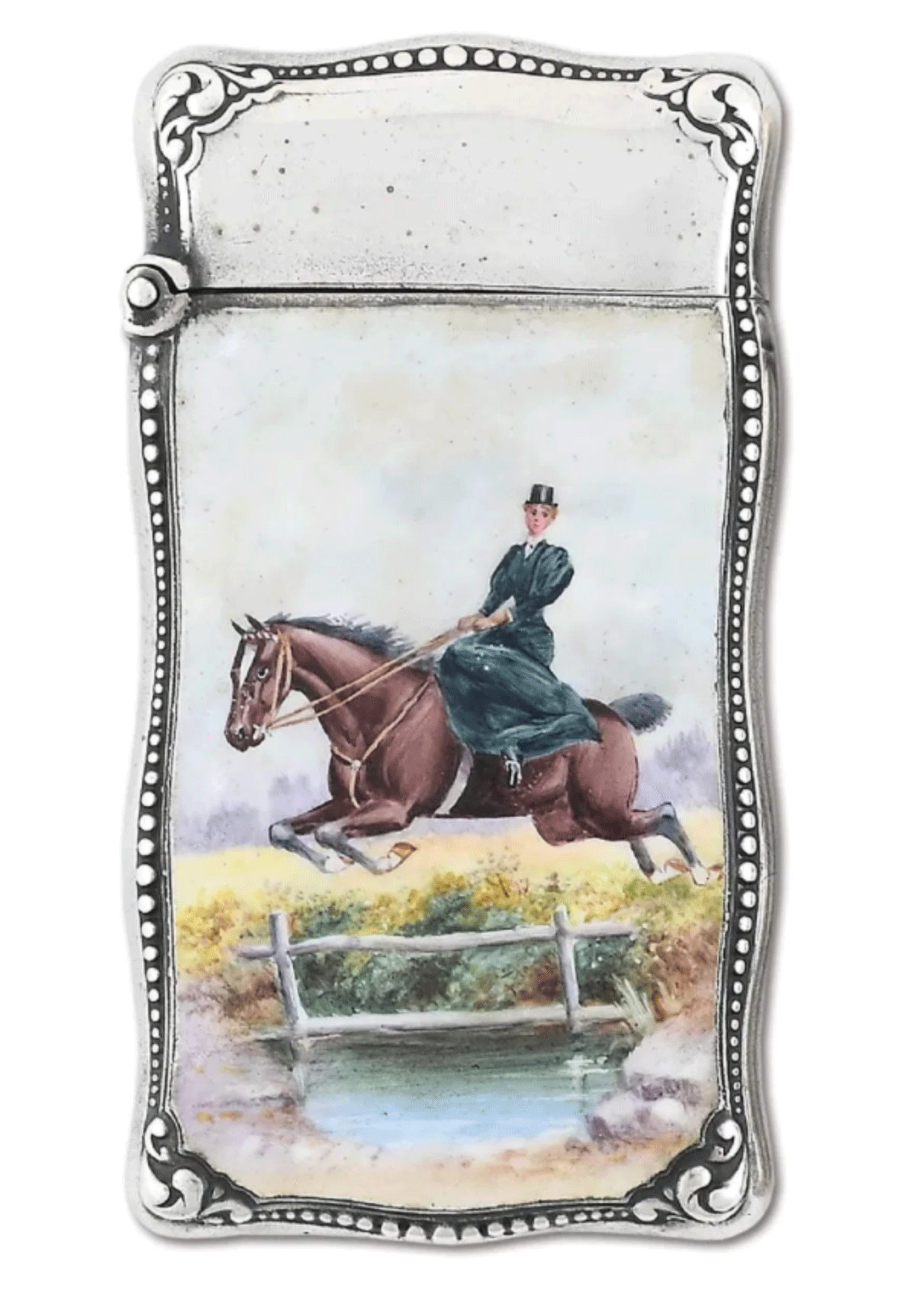 Enamaled-Equestrian-Sterling-Silver-Match-Safe.gif
