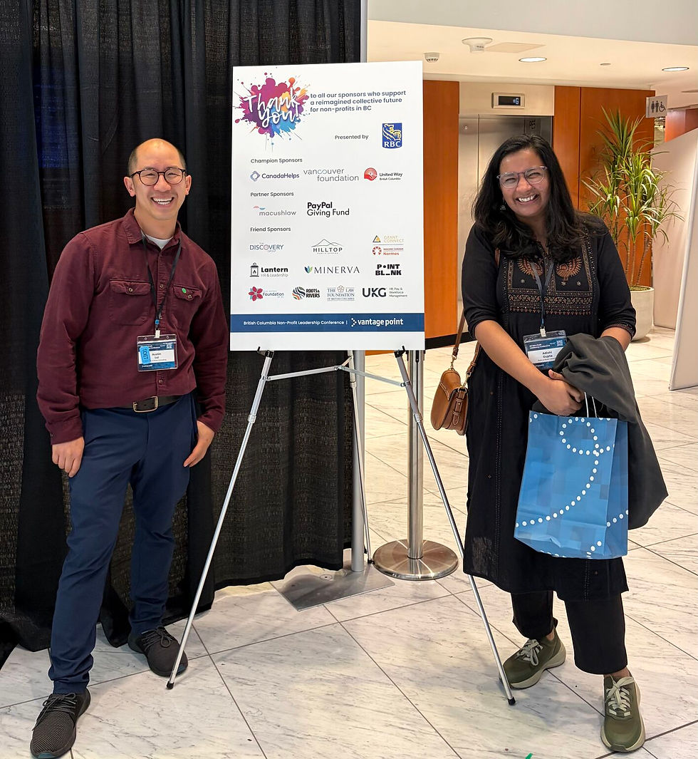 Austin & Adishi at the BC Non-Profit Leadership Conference, 2026
