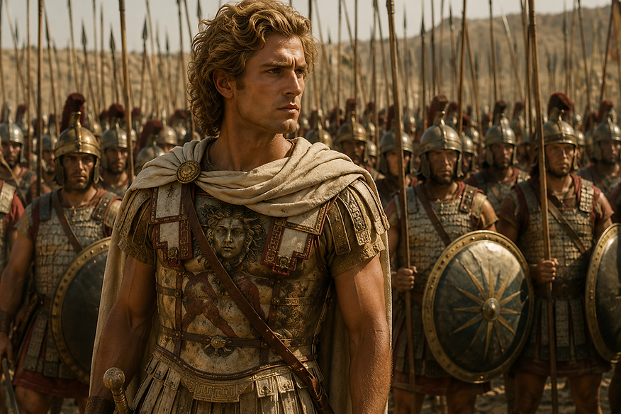Alexander the great head of his army