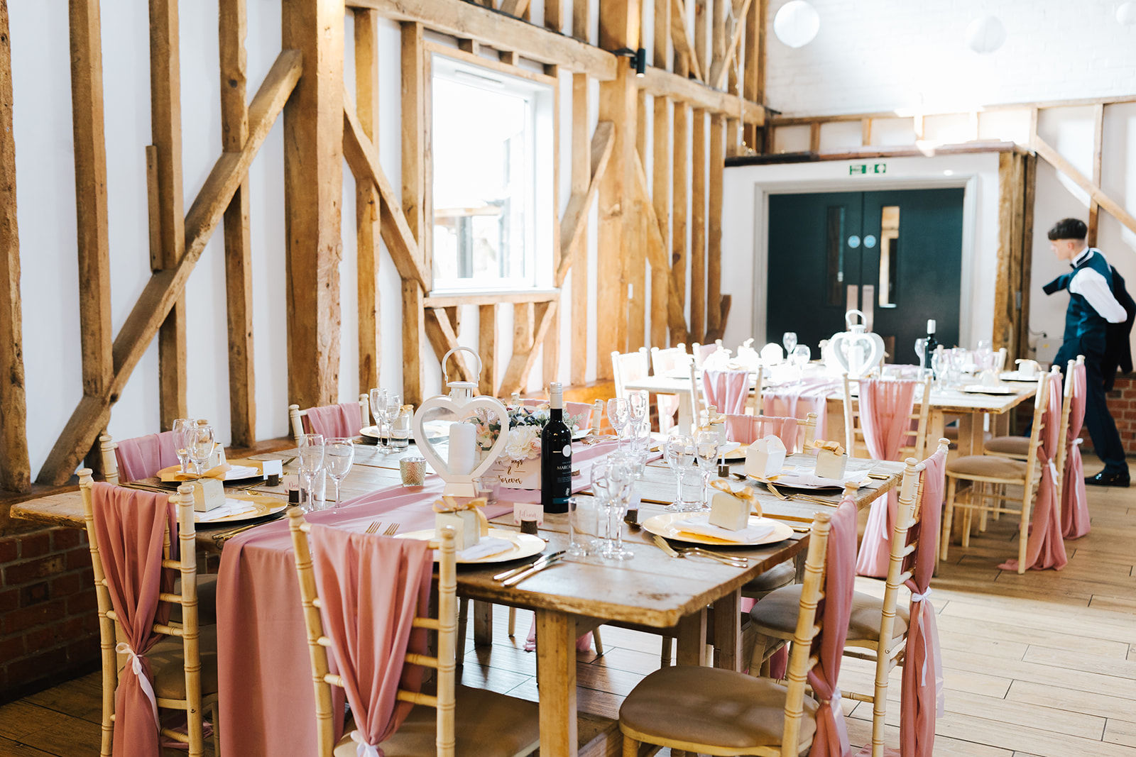 Dusty Rose Chiffon Chair Drapes
