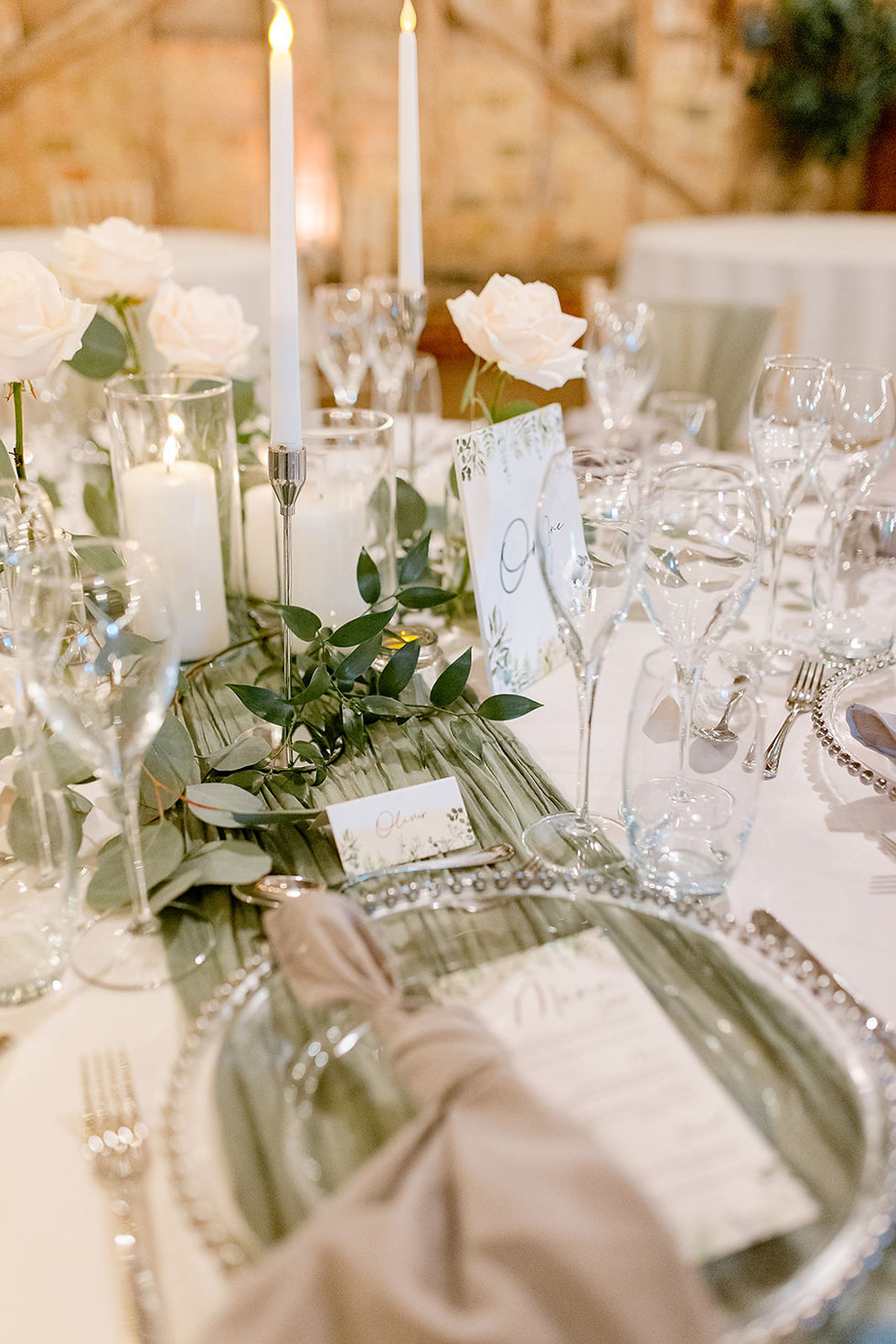 Thumbnail: Sage Green Cheesecloth Table Runners
