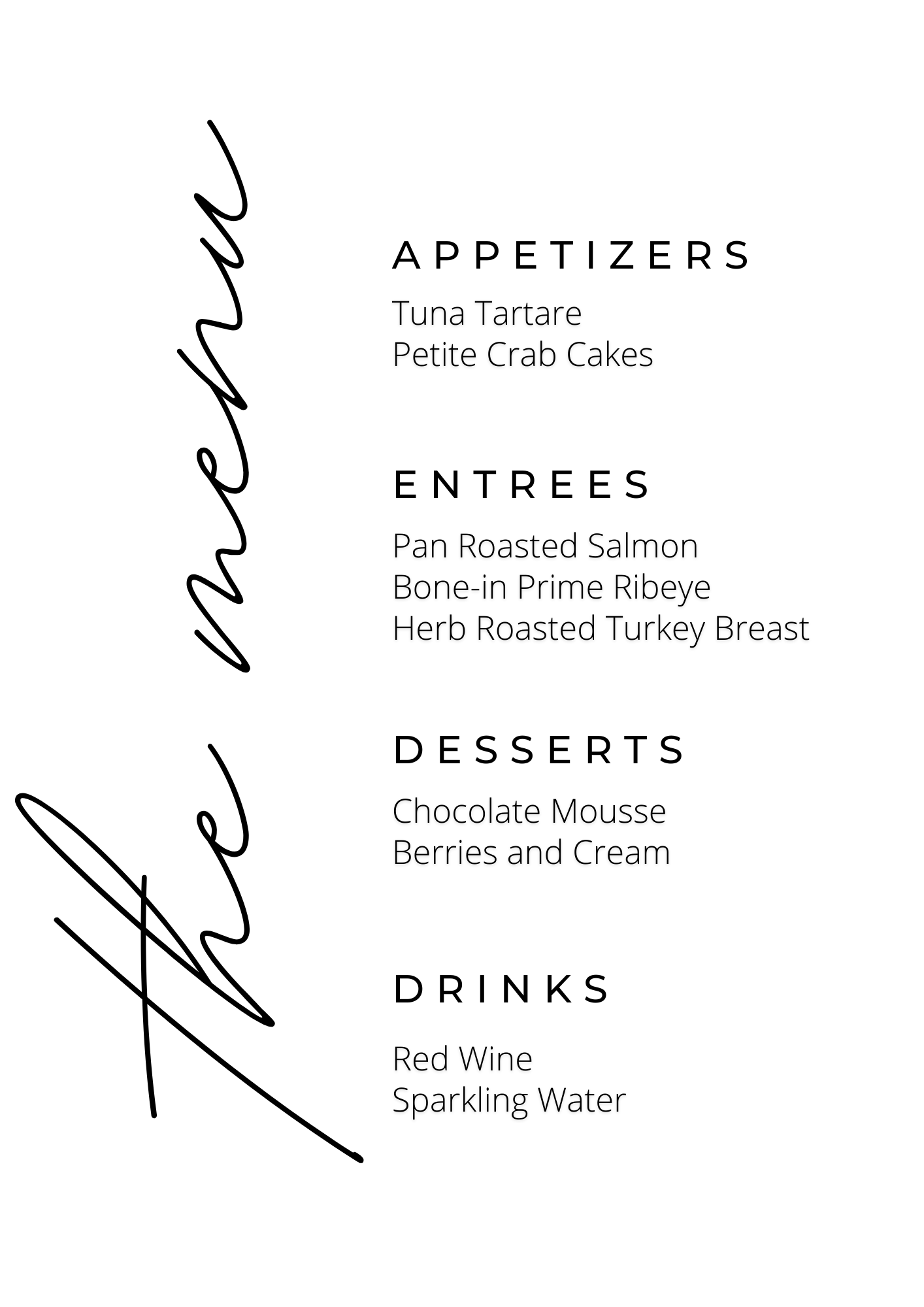 Menu Example x5