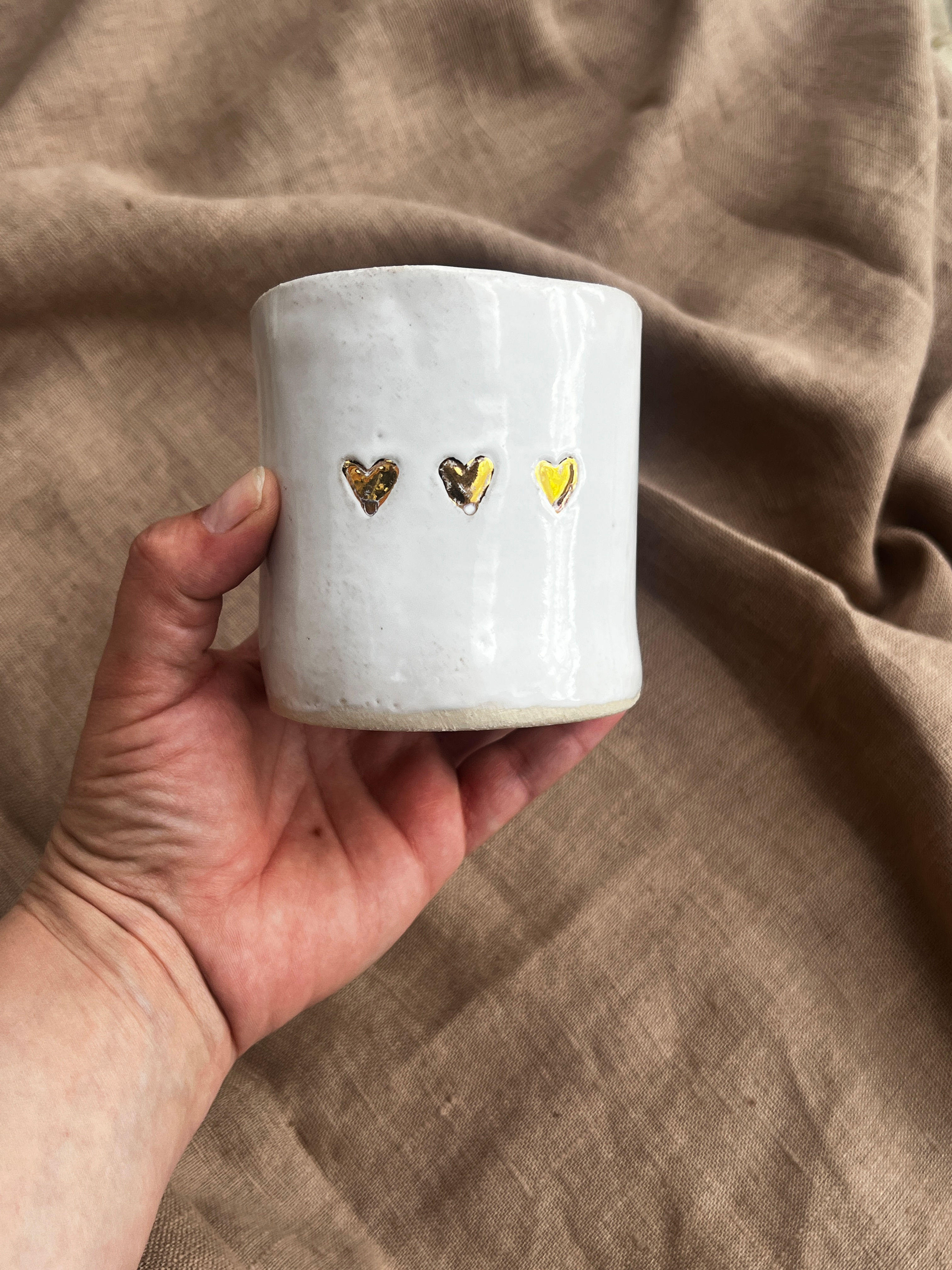 Mug blanc — Trois cœurs