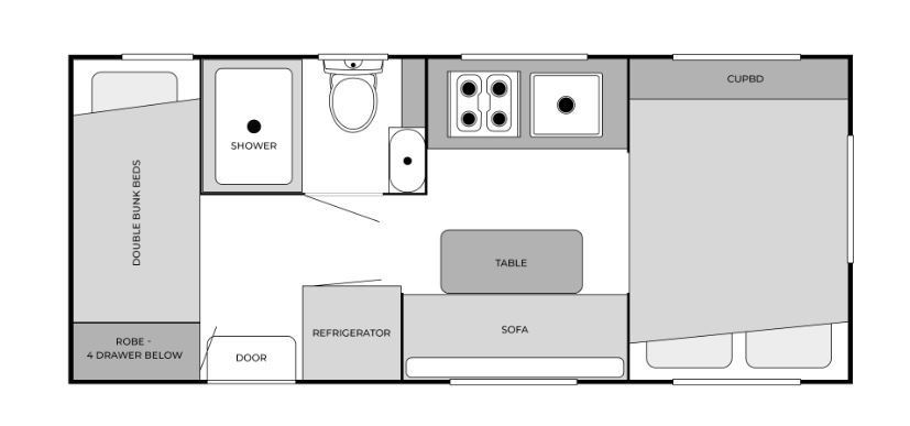 Thumbnail: NETWORK RV CARAVAN 18FT BUNK