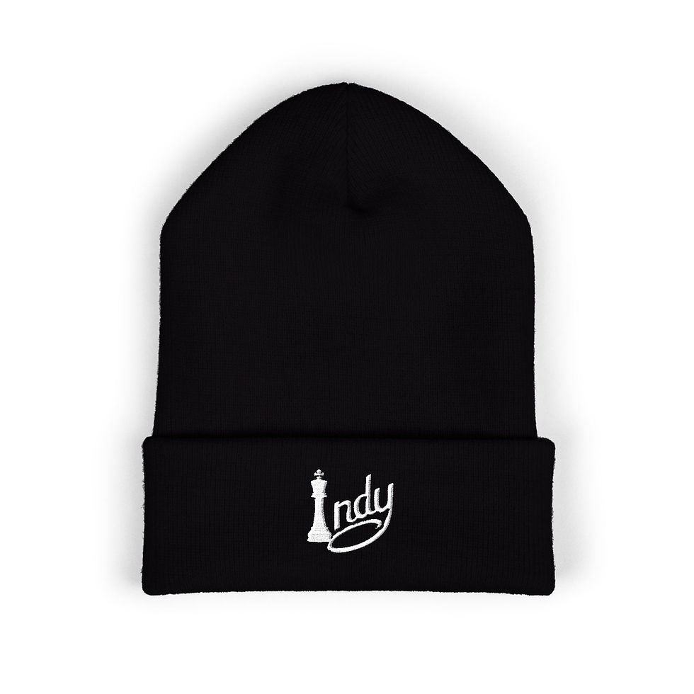 Thumbnail: "INDY" Knit Beanie (8 colors, embroidery)