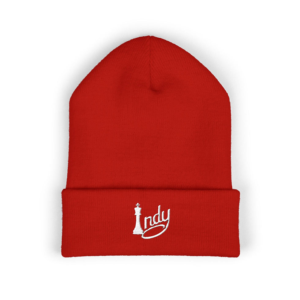 Thumbnail: "INDY" Knit Beanie (8 colors, embroidery)