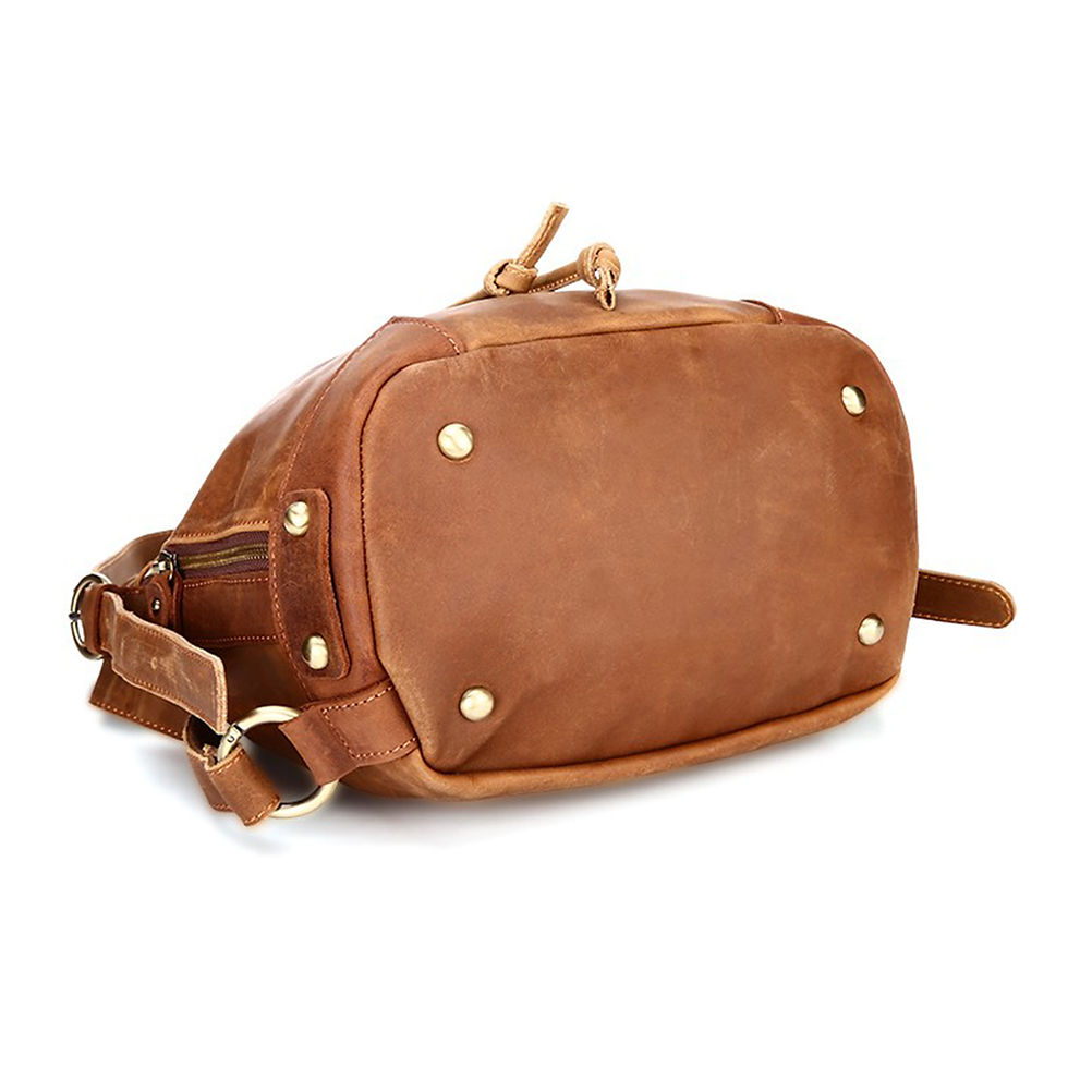 Thumbnail: Sugarhouse Vintage Leather Women Bucket Bag/Backpack