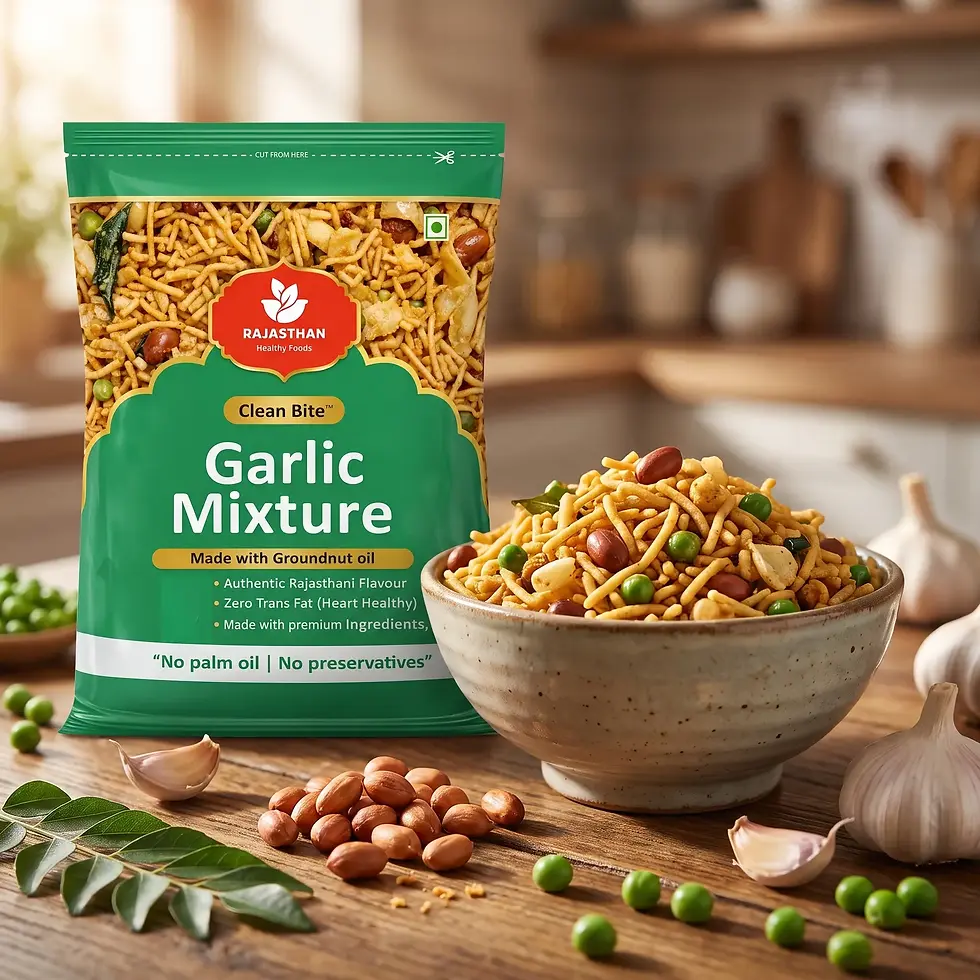Thumbnail: Garlic Mixture Namkeen - Spicy Lehsun Snack | 400g