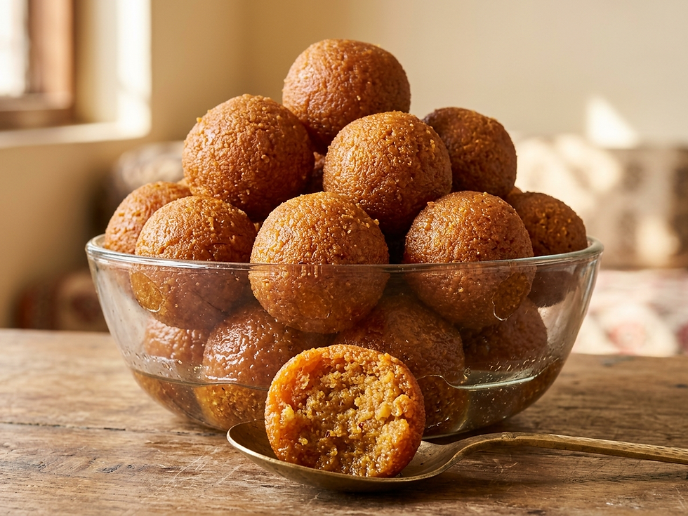Bowl full of authentic Kheermohan sweets from Gangapur City, Rajasthan — round amber-brown milk sweets soaked in light sugar syrup
