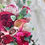 Thumbnail: Teardrop Bridal Close up of Silk Bouquet - Cerise Pink, White & Ivory Wild Roses, Peonies