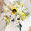Thumbnail: Yellow Sunflower and rose Bridal bouquet made with silk | artificial flowers