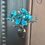 Thumbnail: Flower fridge magnet gift wedding favour in Teal blue with black pot