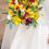 Thumbnail: Silk daffodil, poppy  bouquet yellow, red, cerise, Ivory round  Bridal flowers
