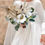 Thumbnail:  Rose pampas silk Spray Bridal Bouquet - Ivory Artificial Wedding Flowers | Flor