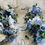 Thumbnail: Artificial | Silk blue flower bridal bouquet with roses thistles